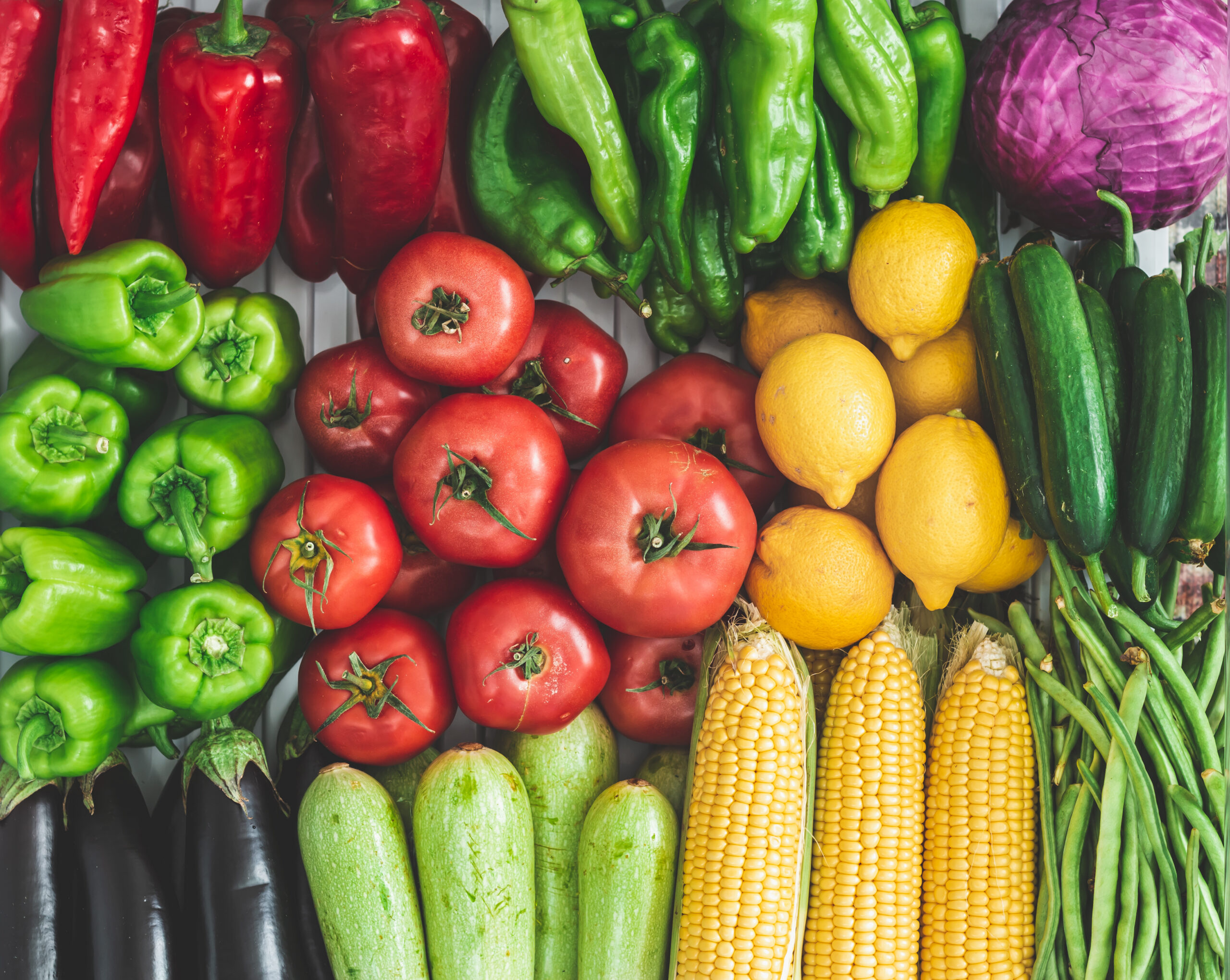 colorful array of summer produce